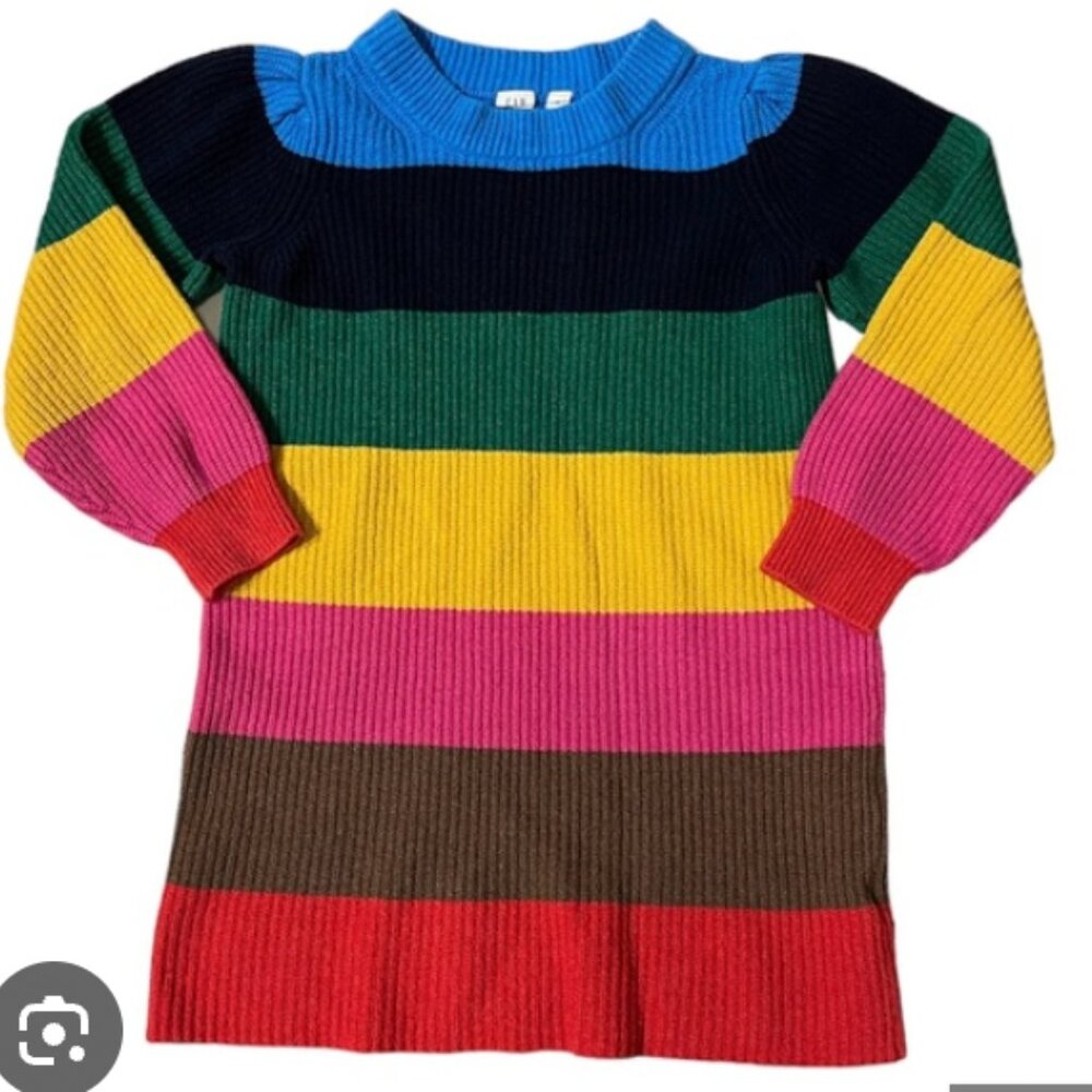 💙 GAP Thick Stripe Knit Dress – Size 3T 💙